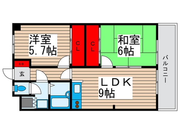 エスポワ－ル篠崎の物件間取画像